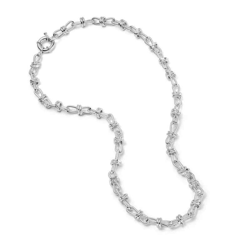 Polly Knot Chain Necklace Silver Plate sold by Daisy Jewellery