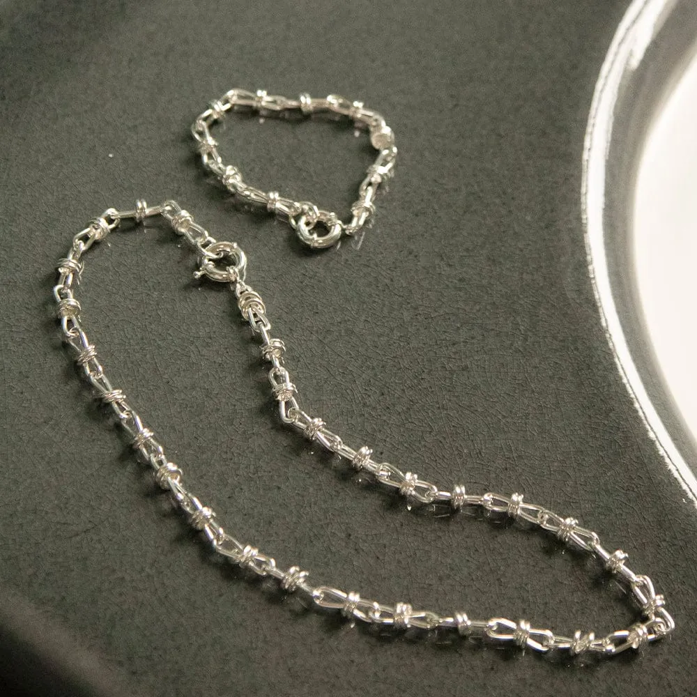Polly Knot Chain Necklace Silver Plate sold by Daisy Jewellery product image thumbnail 5
