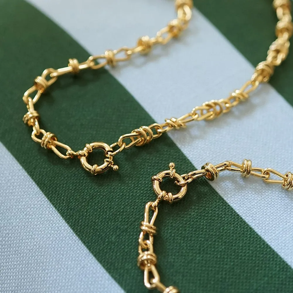 Polly Knot Chain Necklace 18ct Gold Plate sold by Daisy Jewellery product image thumbnail 5