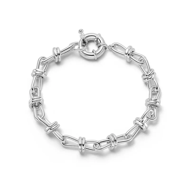 Polly Knot Chain Bracelet Silver Plate sold by Daisy Jewellery