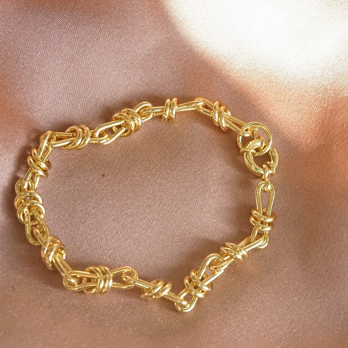 Polly Knot Chain Bracelet 18ct Gold Plate sold by Daisy Jewellery product image thumbnail 3