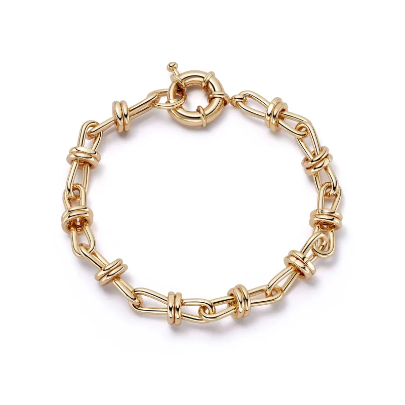 Polly Knot Chain Bracelet 18ct Gold Plate sold by Daisy Jewellery