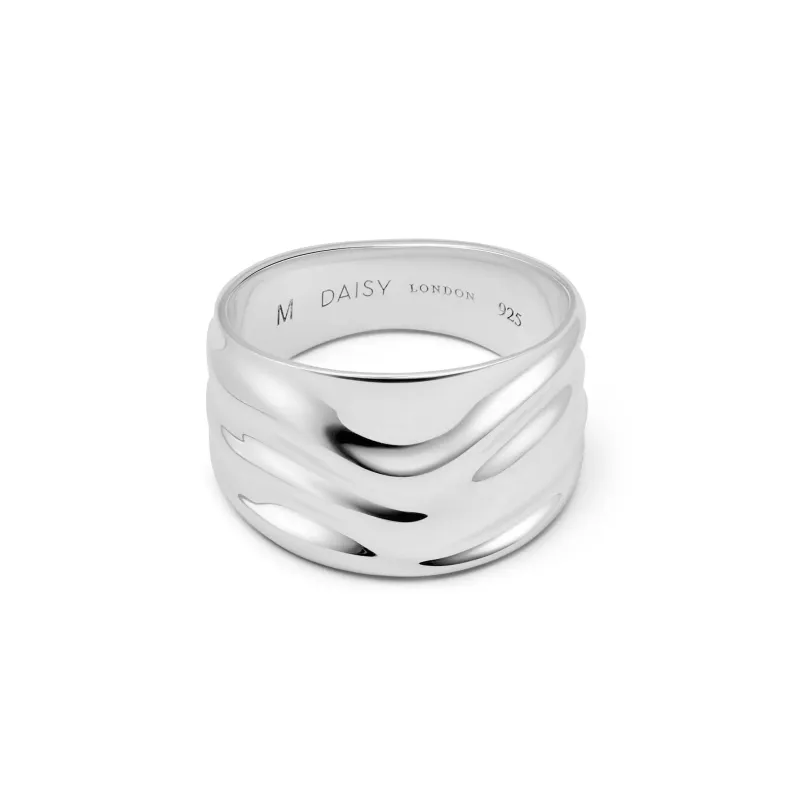 Polly Chunky Tidal Ring Sterling Silver sold by Daisy Jewellery
