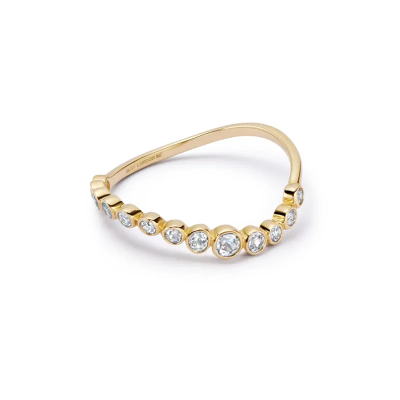 Sapphire Pavé Ring 9ct Solid Gold made by Daisy Jewellery