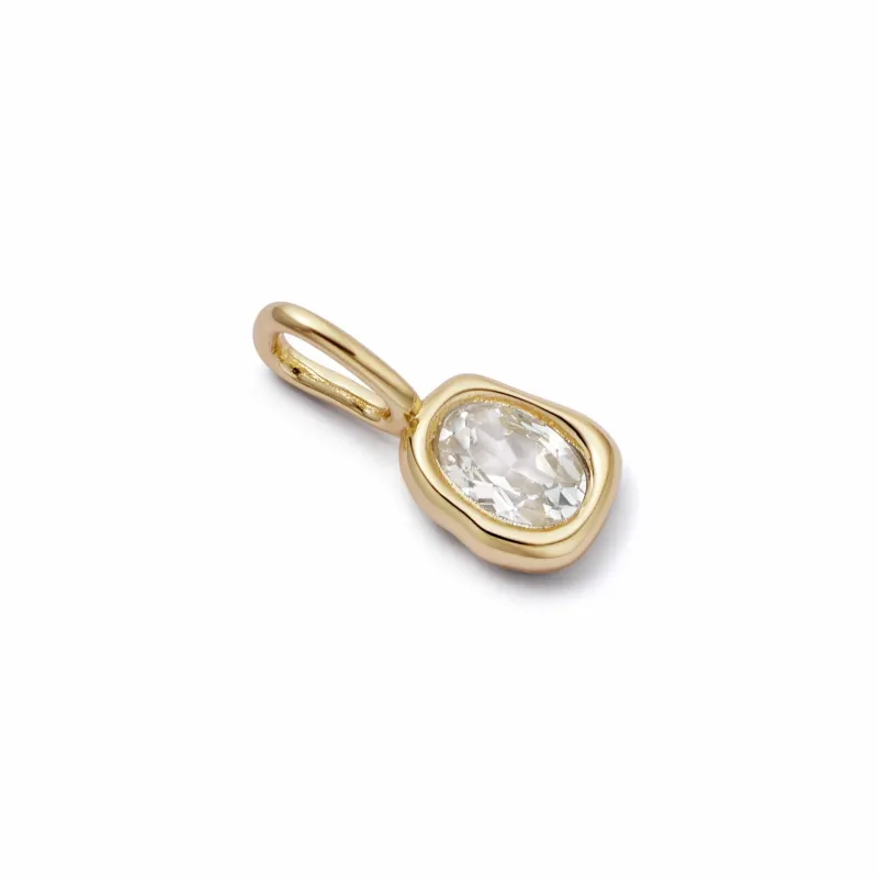 Estée Lalonde Sapphire Charm Pendant 18ct Gold Plate sold by Daisy Jewellery