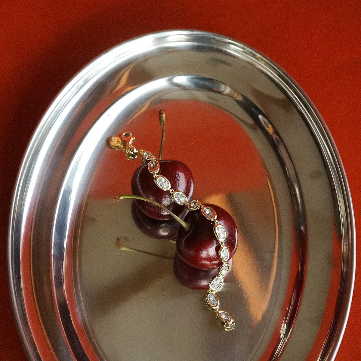 Estée Lalonde Sapphire Tennis Bracelet 18ct Gold Plate sold by Daisy Jewellery product image thumbnail 3