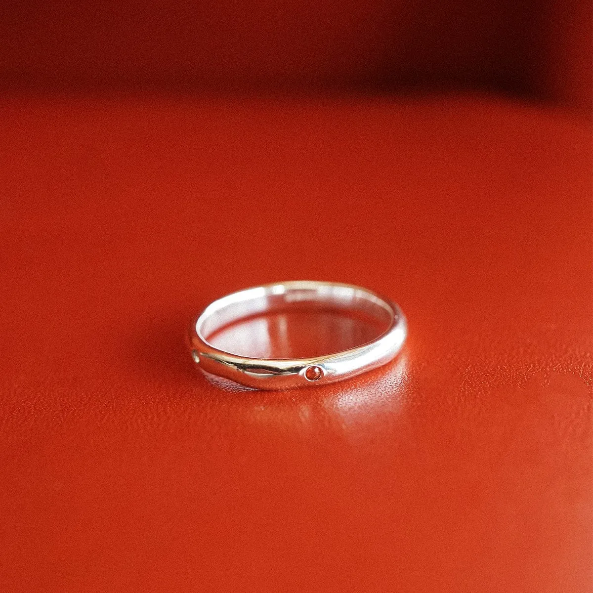 Estée Lalonde Garnet & Sapphire Band Ring Sterling Silver sold by Daisy Jewellery product image thumbnail 3