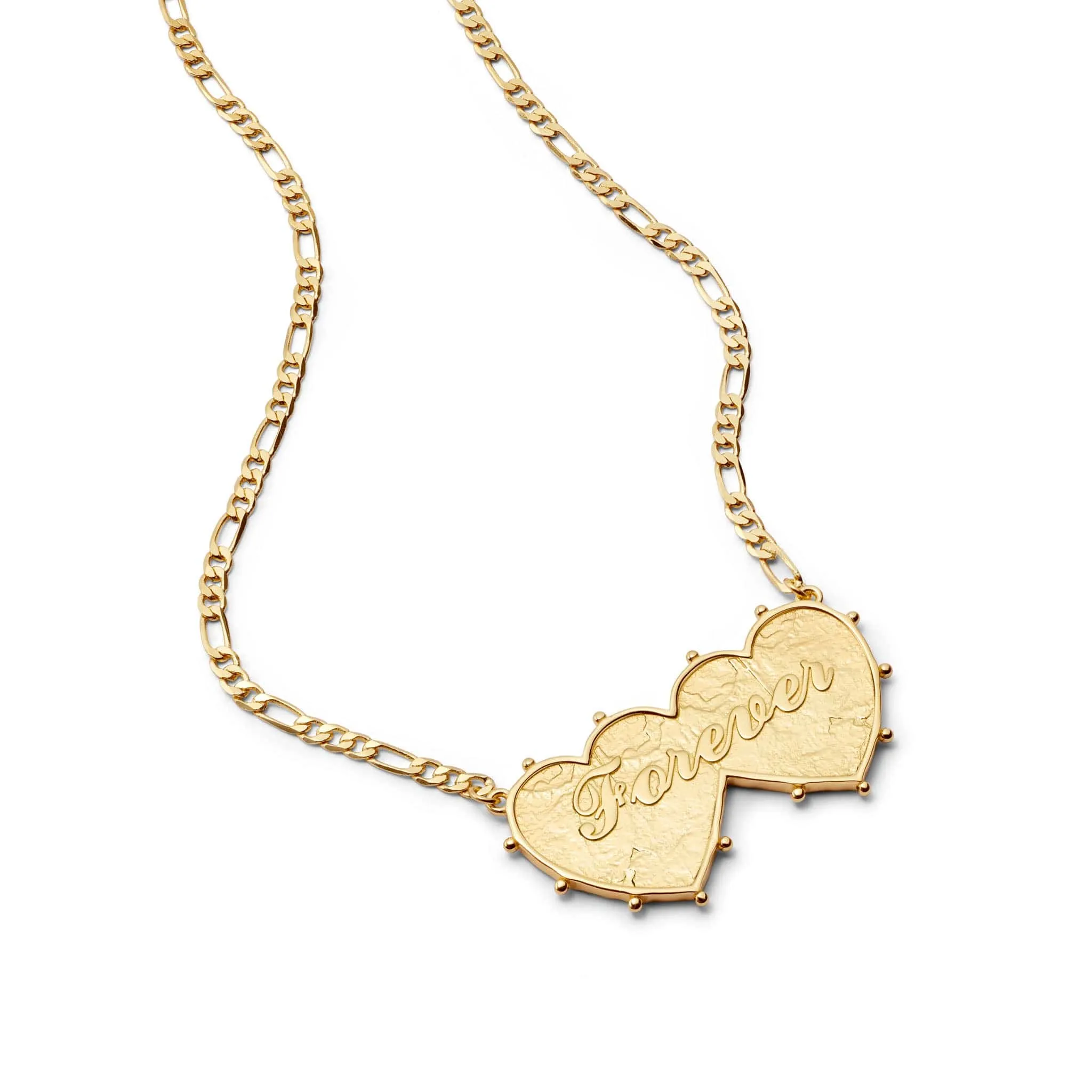 Shrimps 'Forever' Double Heart Necklace 18ct Gold Plate sold by Daisy Jewellery