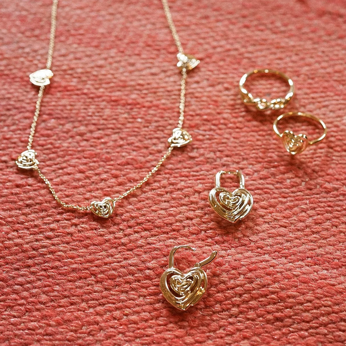 Scribble Heart Charm Necklace 18ct Gold Plate sold by Daisy Jewellery product image thumbnail 5