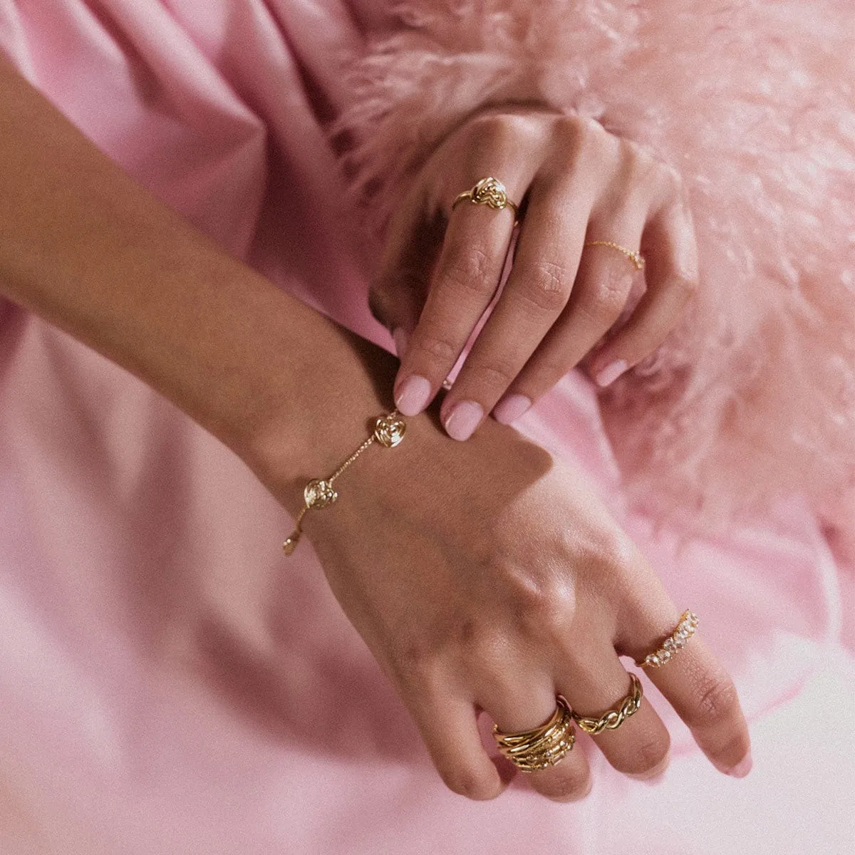 Scribble Heart Ring 18ct Gold Plate sold by Daisy Jewellery product image thumbnail 5