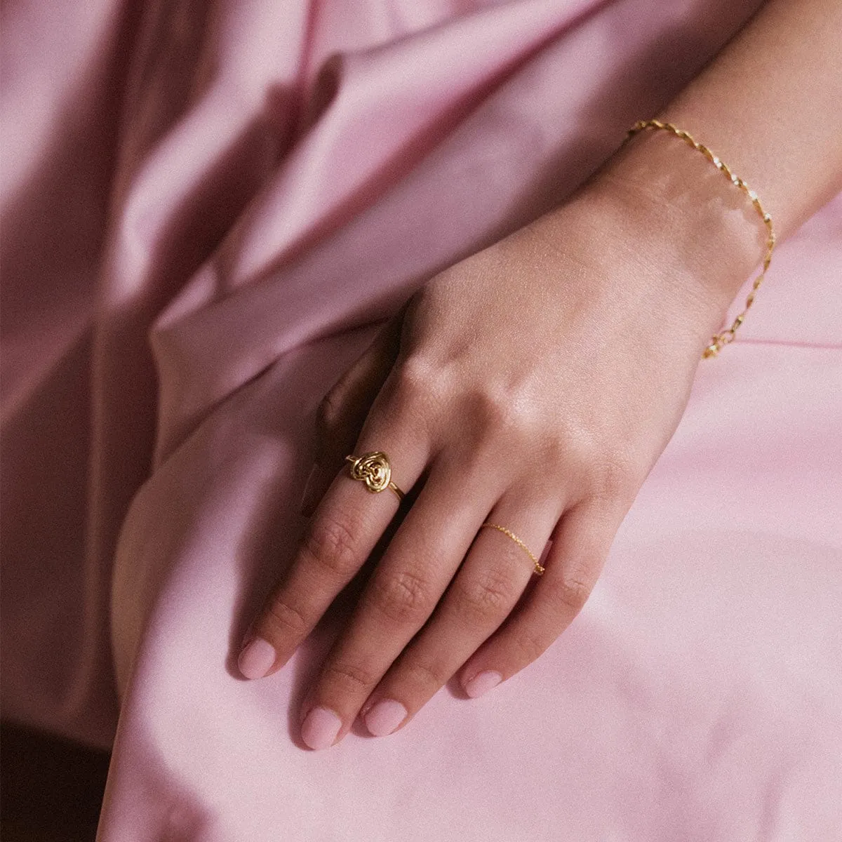 Scribble Heart Ring 18ct Gold Plate sold by Daisy Jewellery product image thumbnail 3