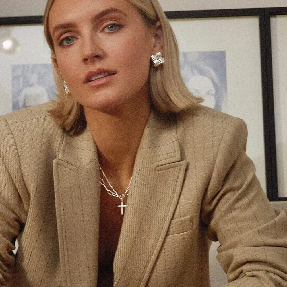 Polly Cross Necklace Sterling Silver sold by Daisy Jewellery product image thumbnail 4