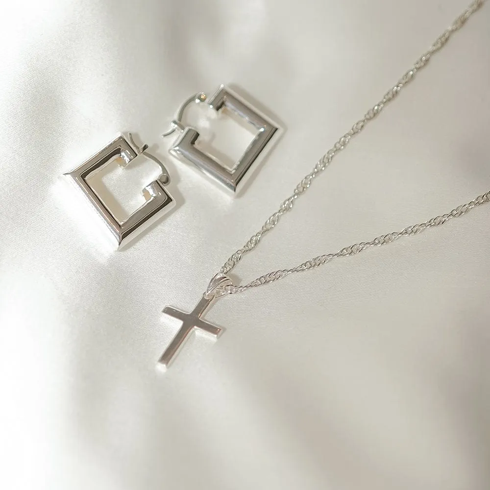 Polly Cross Necklace Sterling Silver sold by Daisy Jewellery product image thumbnail 3