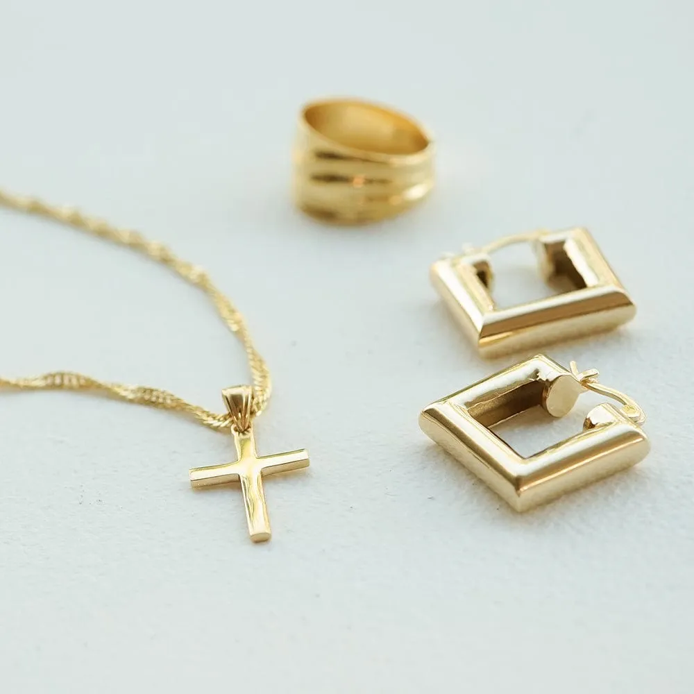 Polly Cross Necklace 18ct Gold Plate sold by Daisy Jewellery product image thumbnail 3