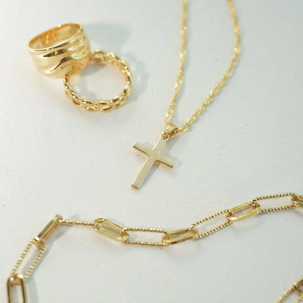 Polly Cross Necklace 18ct Gold Plate sold by Daisy Jewellery product image thumbnail 5