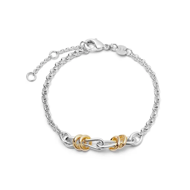 Polly Knot Lightweight Chain Bracelet Silver Plate sold by Daisy Jewellery