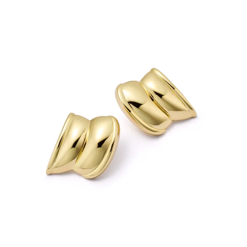 Polly Cuff Stud Earrings 18ct Gold Plate sold by Daisy Jewellery