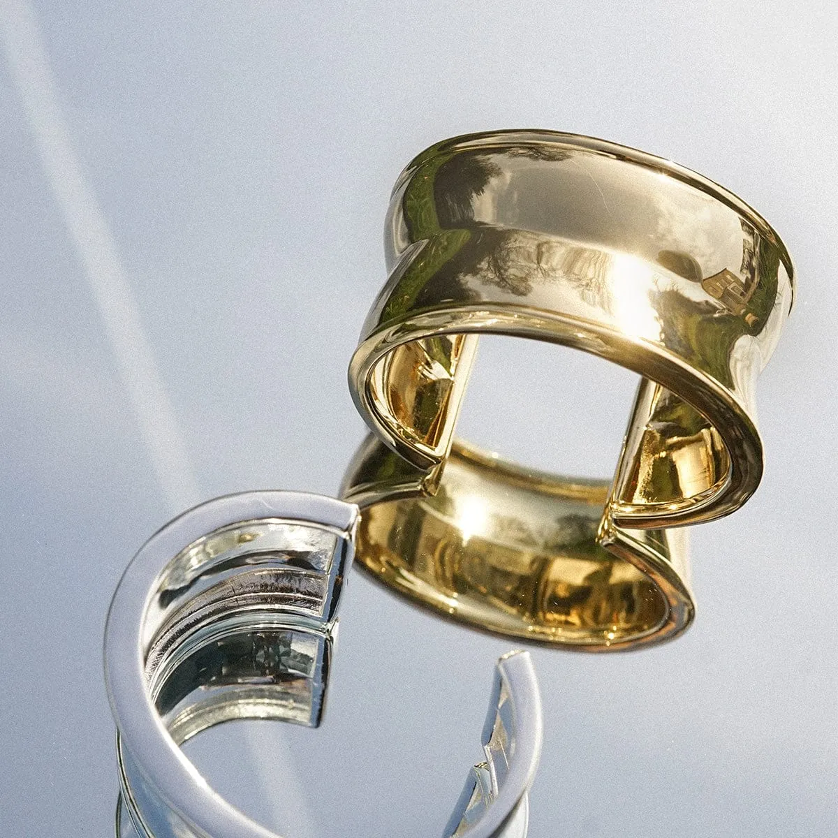 Polly Cuff Bangle 18ct Gold Plate sold by Daisy Jewellery product image thumbnail 2