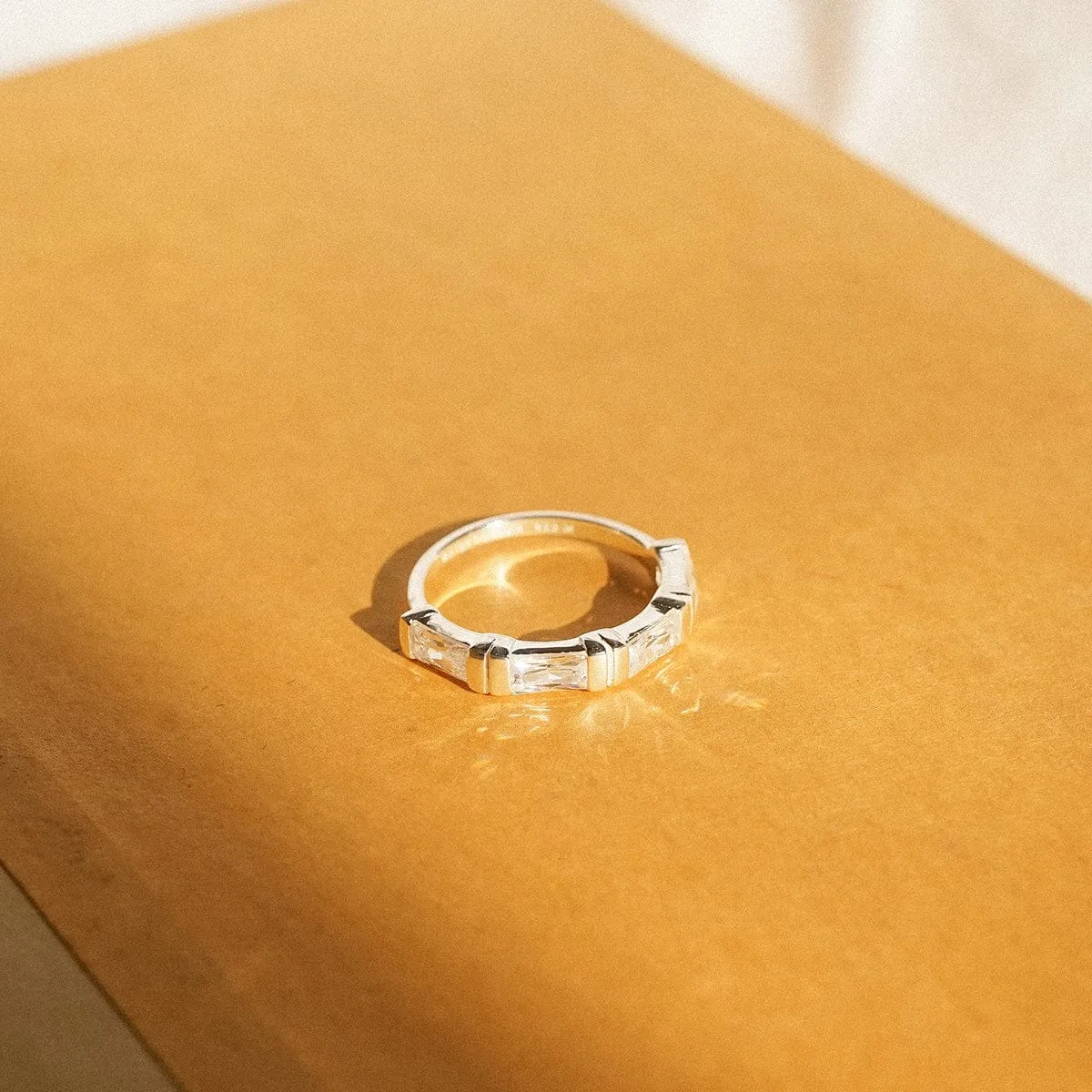 Polly Crystal Stacking Ring Sterling Silver sold by Daisy Jewellery product image thumbnail 5