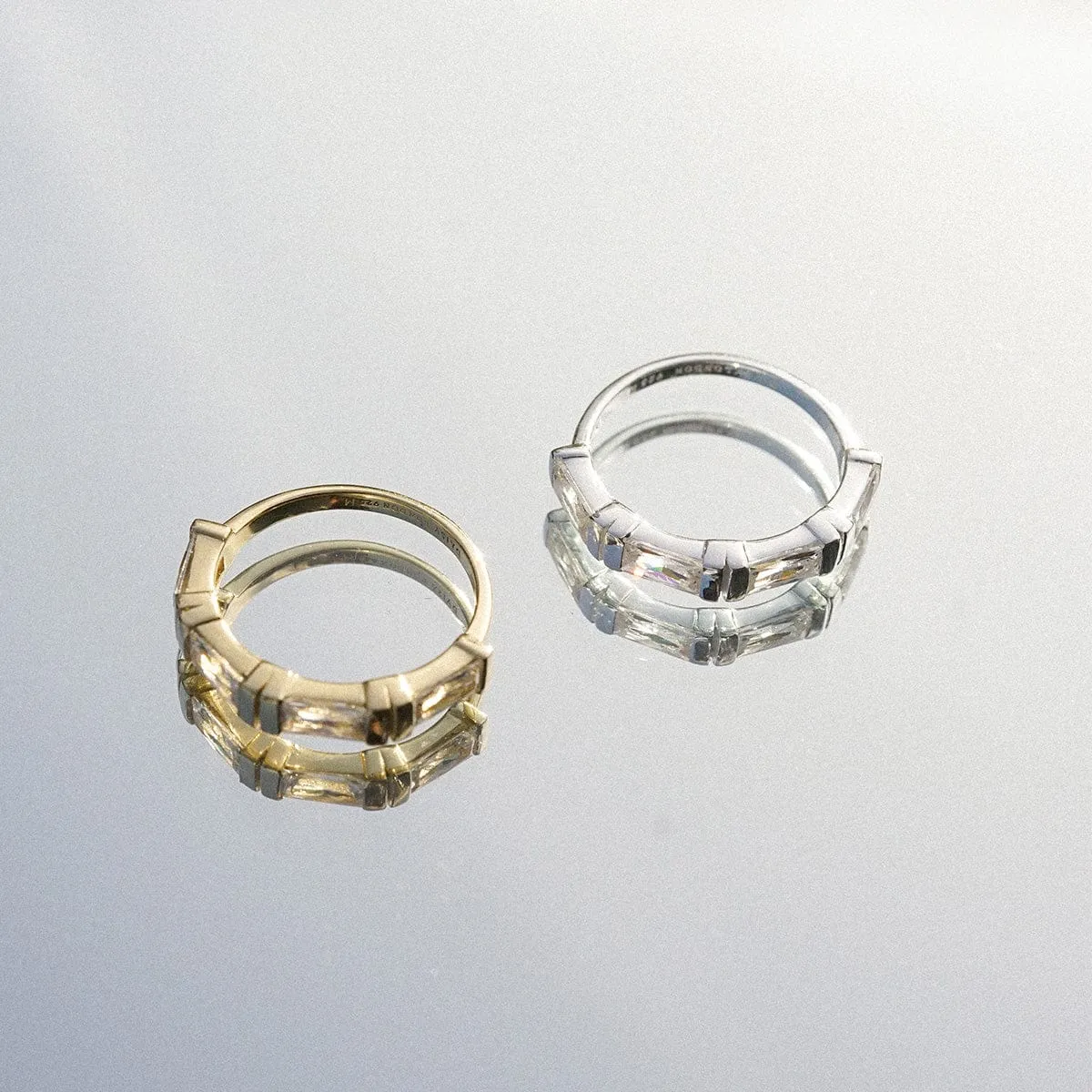 Polly Crystal Stacking Ring Sterling Silver sold by Daisy Jewellery product image thumbnail 3