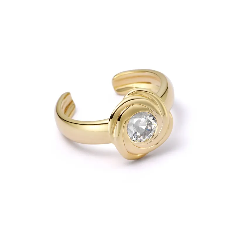 Polly Crystal Knot Toe Ring 18ct Gold Plate sold by Daisy Jewellery