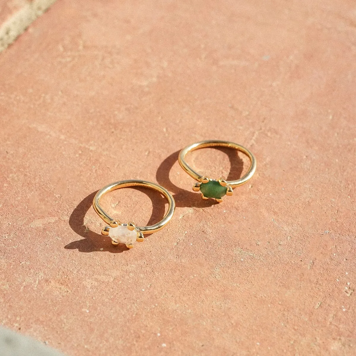 Green Aventurine Claw Ring 18ct Gold Plate sold by Daisy Jewellery product image thumbnail 4