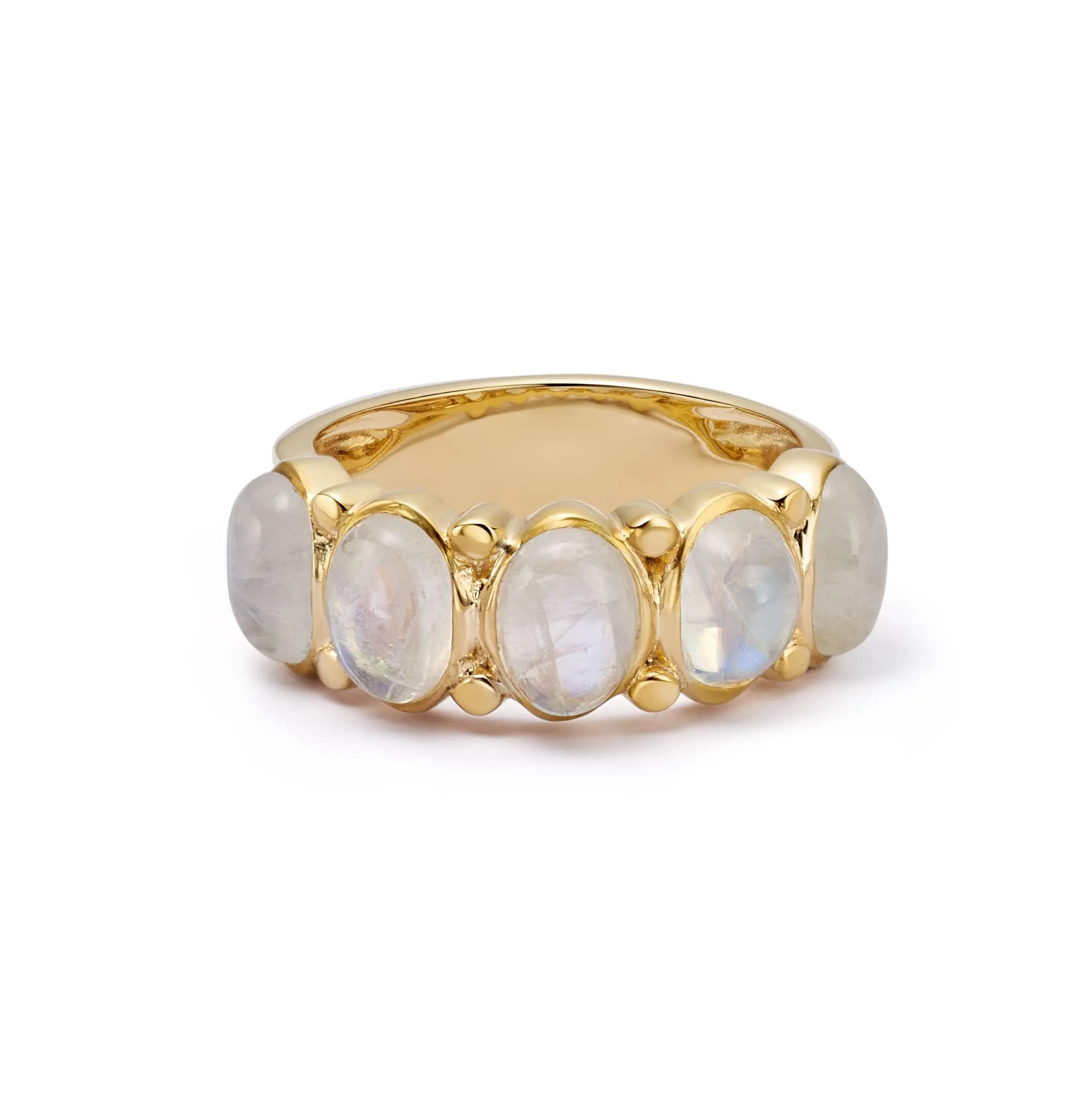 Bold Moonstone Ring 18ct Gold Plate sold by Daisy Jewellery