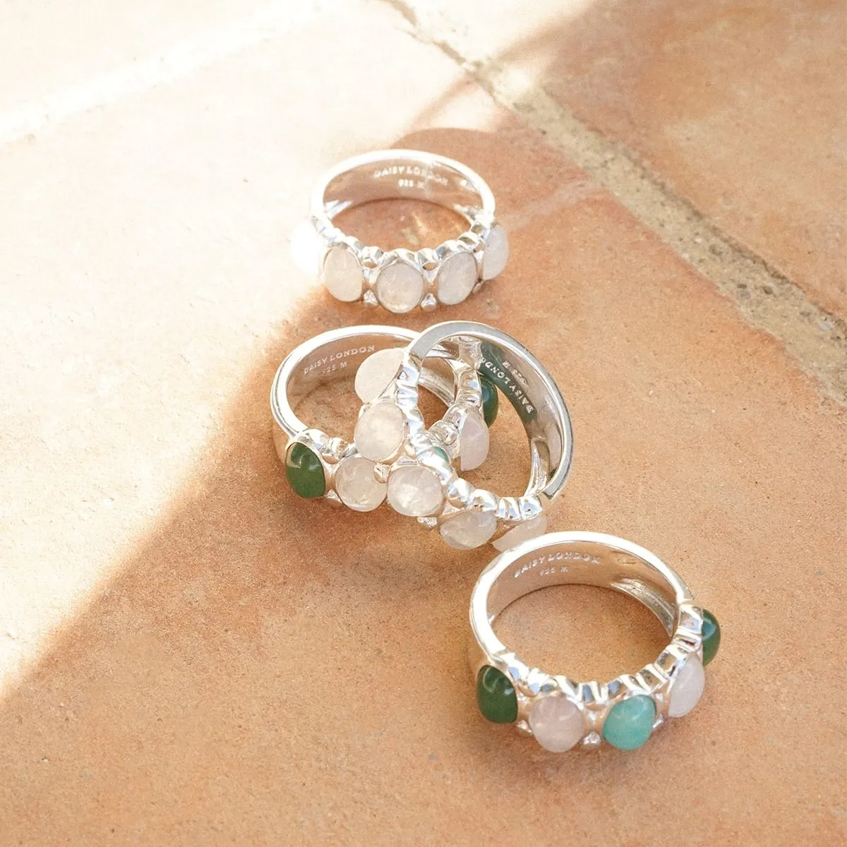 Bold Mixed Gemstone Ring Sterling Silver sold by Daisy Jewellery product image thumbnail 5