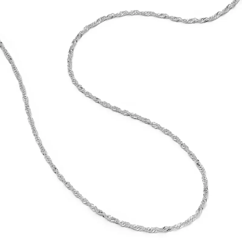 Thick Singapore Layering Chain Necklace Sterling Silver made by Daisy Jewellery