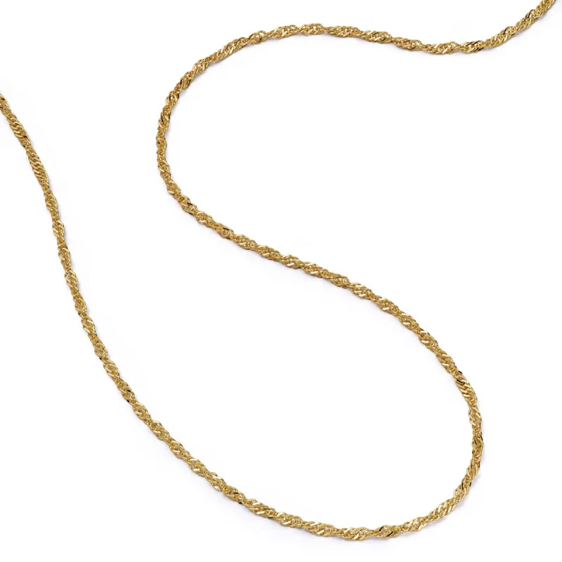 Thick Singapore Layering Chain Necklace 18ct Gold Plate made by Daisy Jewellery