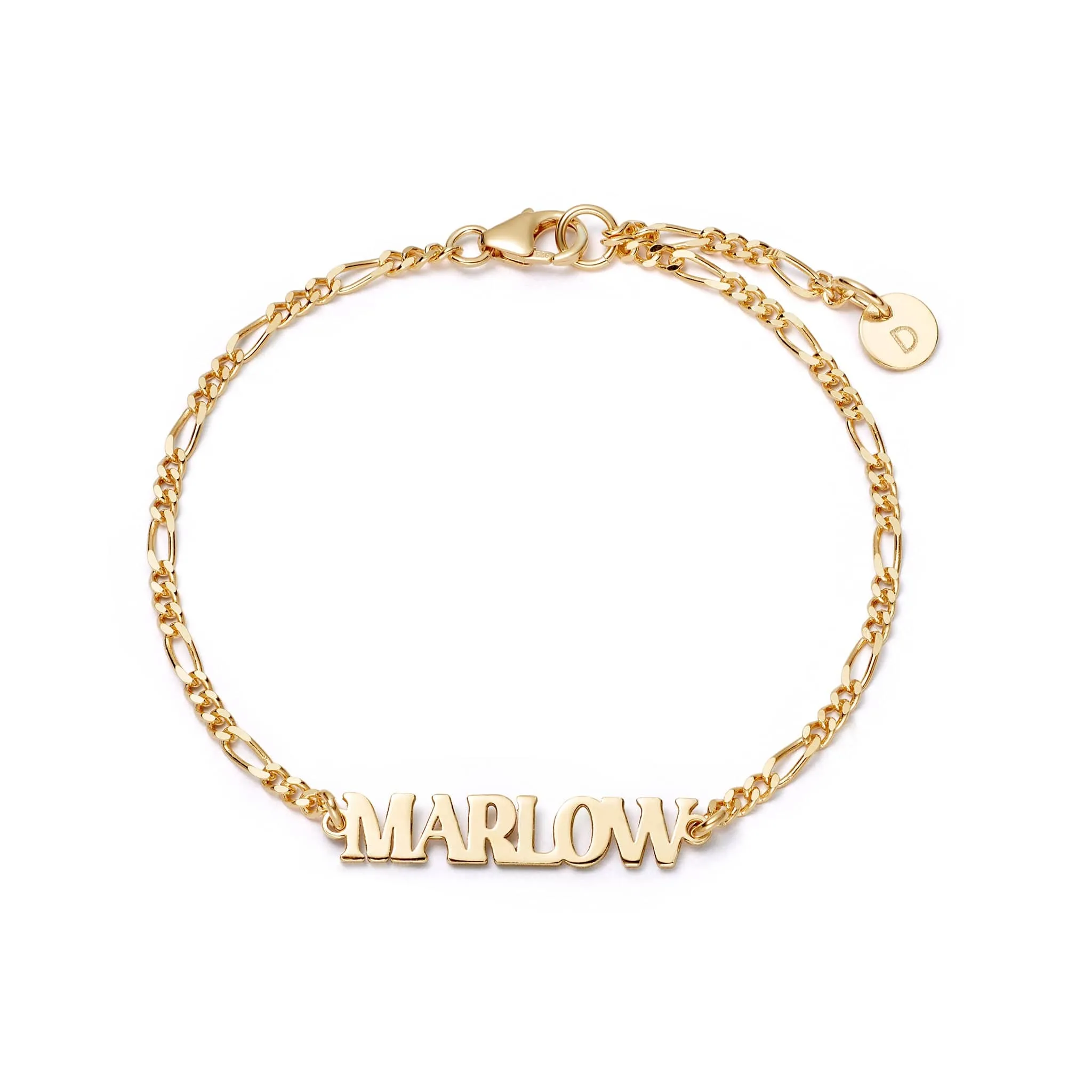 Personalised Name Bracelet 18ct Gold Plate sold by Daisy Jewellery product image thumbnail 5