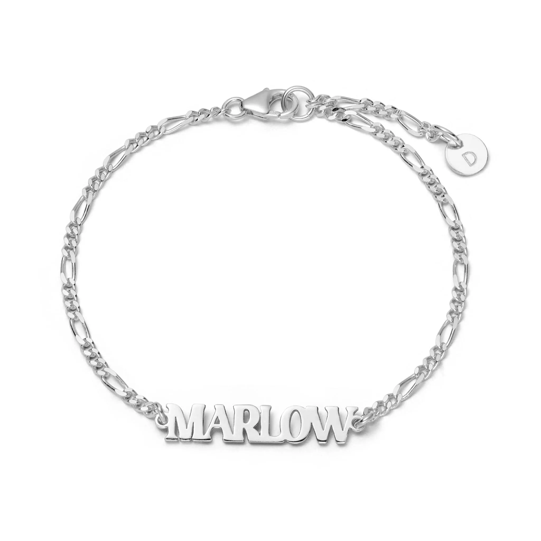 Personalised Name Bracelet Sterling Silver sold by Daisy Jewellery product image thumbnail 5