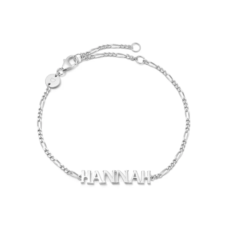 Personalised Name Bracelet Sterling Silver made by Daisy Jewellery
