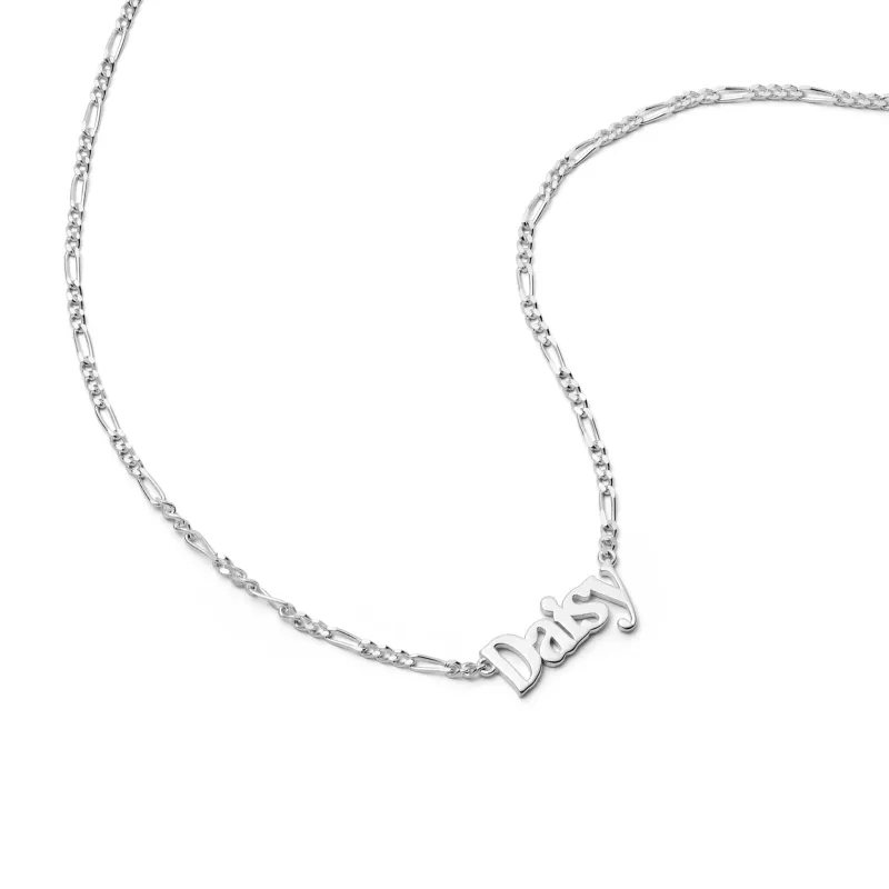 Personalised Name Necklace Silver Plate made by Daisy Jewellery