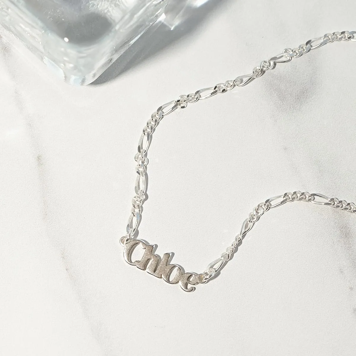 Personalised Name Necklace Silver Plate sold by Daisy Jewellery product image thumbnail 3