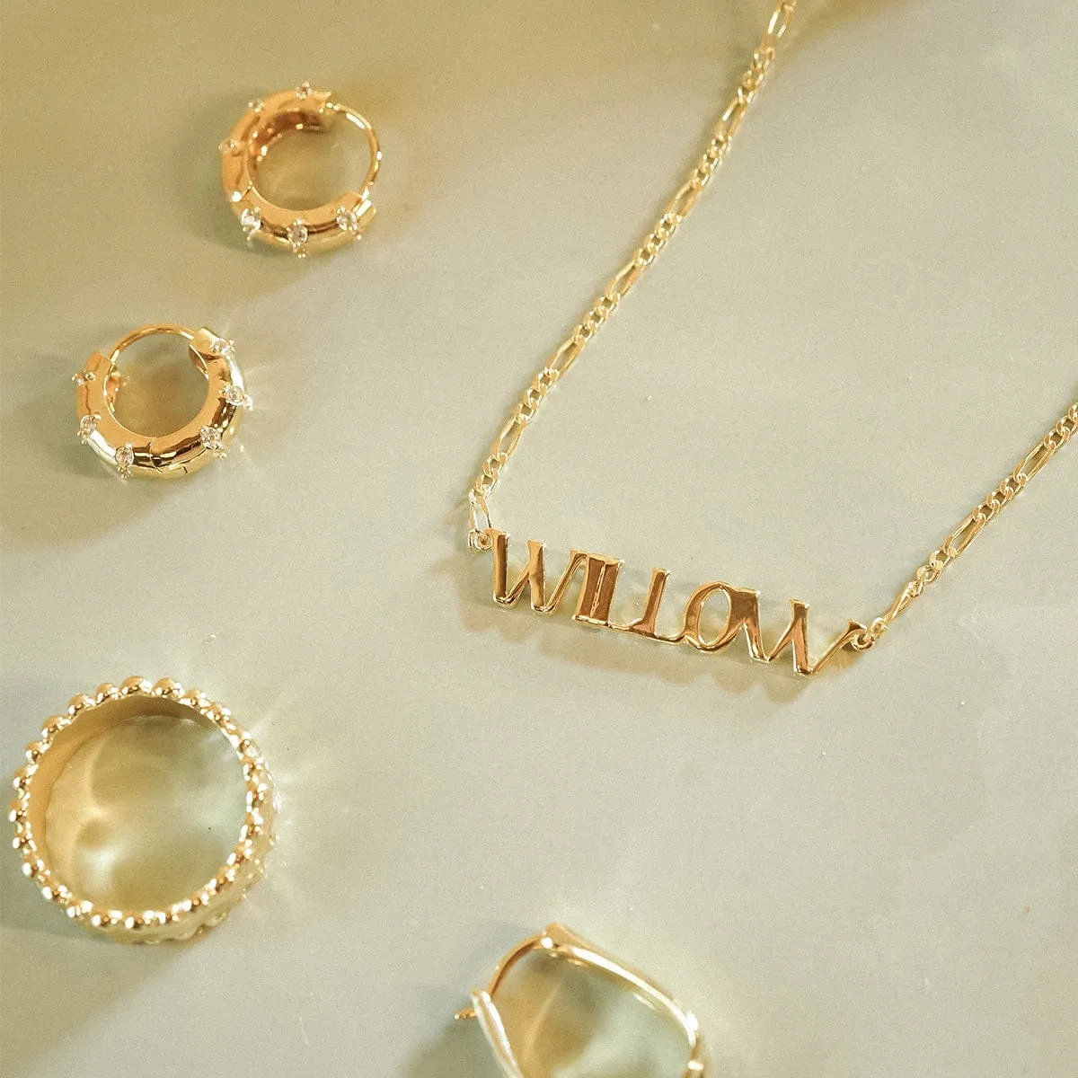 Personalised Name Necklace 18ct Gold Plate sold by Daisy Jewellery product image thumbnail 3