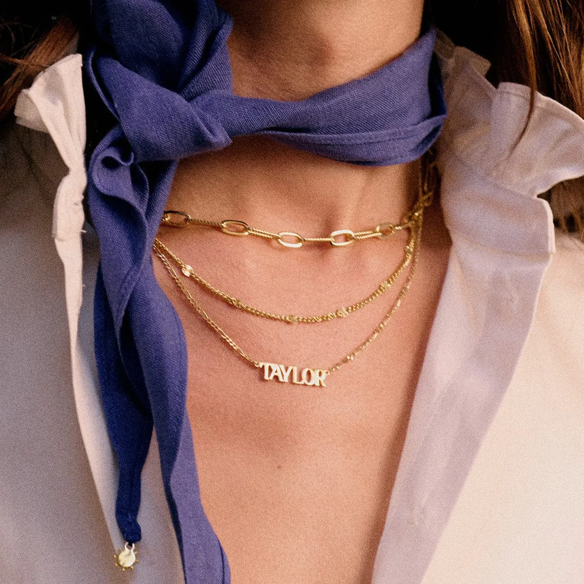 Personalised Name Necklace 18ct Gold Plate sold by Daisy Jewellery product image thumbnail 2