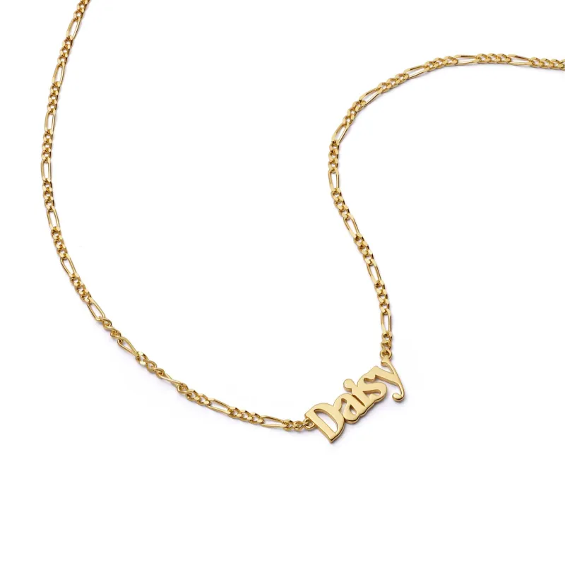 Personalised Name Necklace 18ct Gold Plate made by Daisy Jewellery
