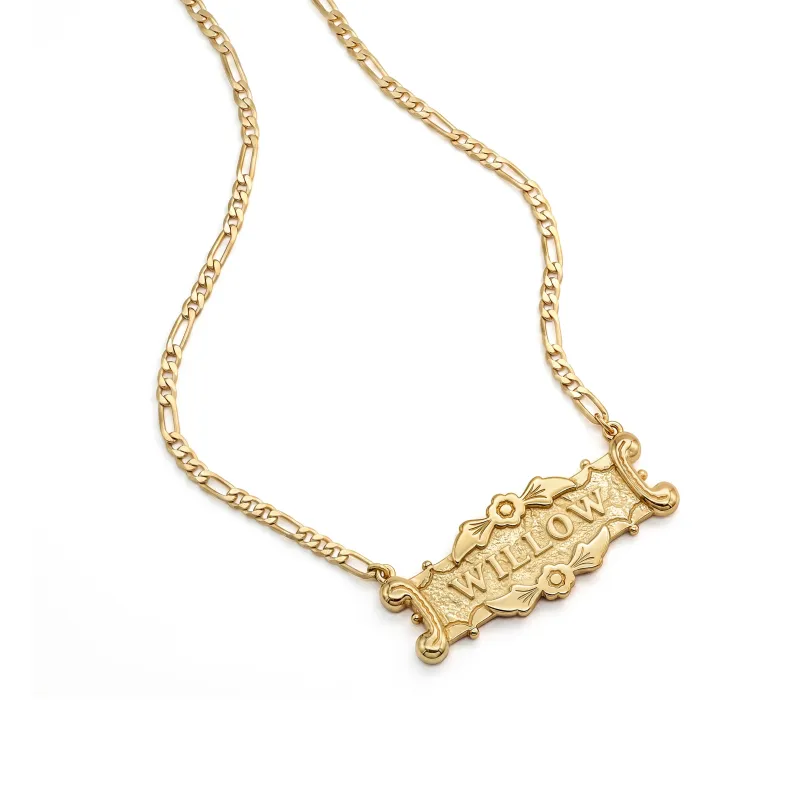 Shrimps Ivy Personalised Necklace 18ct Gold Plate made by Daisy Jewellery
