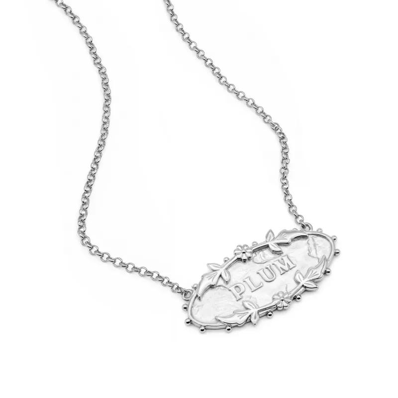 Shrimps Wildflower Personalised Necklace Silver Plate made by Daisy Jewellery