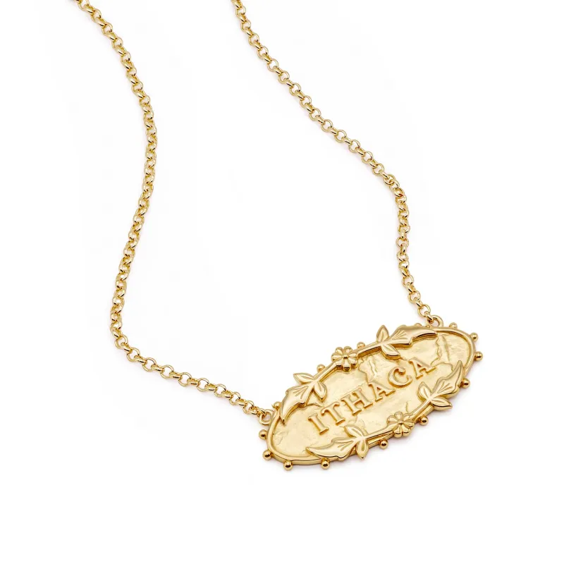 Shrimps Wildflower Personalised Necklace 18ct Gold Plate made by Daisy Jewellery