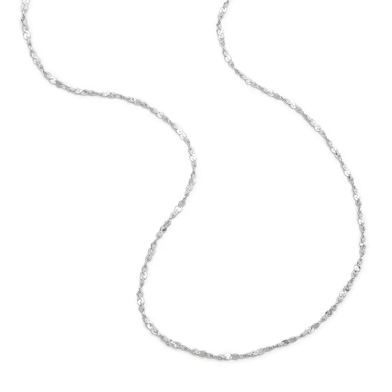 Curb Lighweight Chain Necklace Sterling Silver made by Daisy Jewellery
