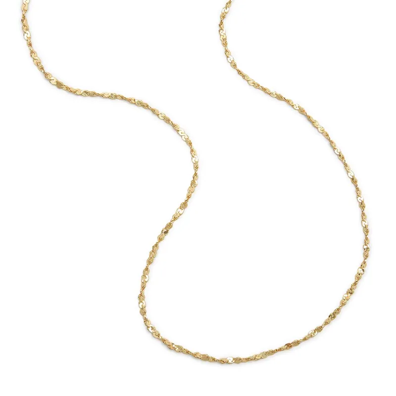 Curb Lighweight Chain Necklace 18ct Gold Plate made by Daisy Jewellery