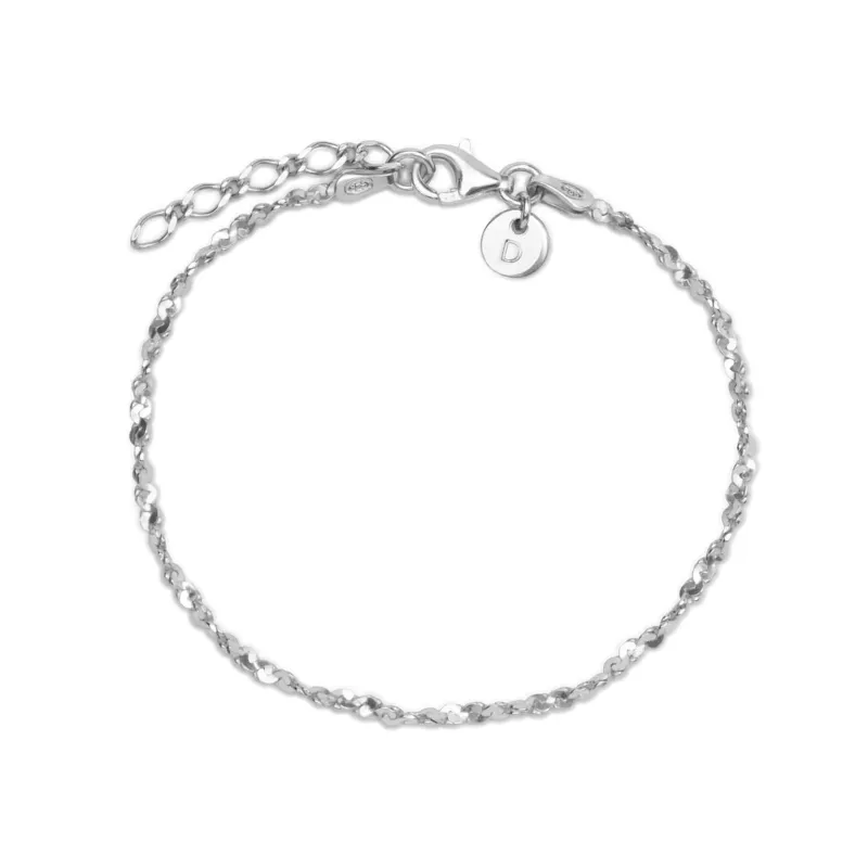 Curb Lightweight Chain Bracelet Sterling Silver made by Daisy Jewellery
