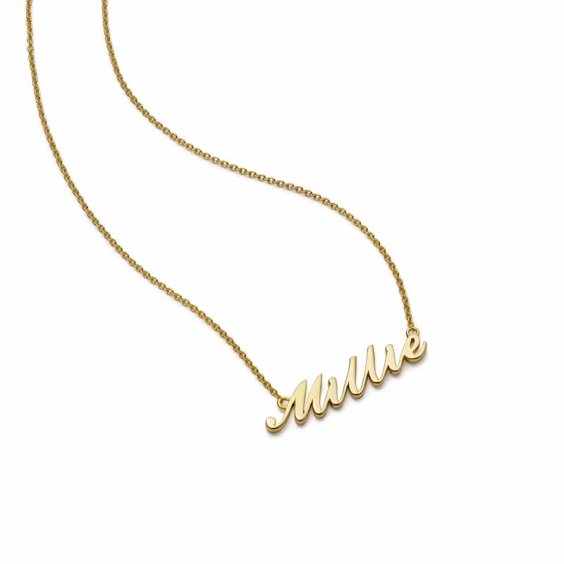 Personalised Carrie Necklace 9ct Solid Gold made by Daisy Jewellery