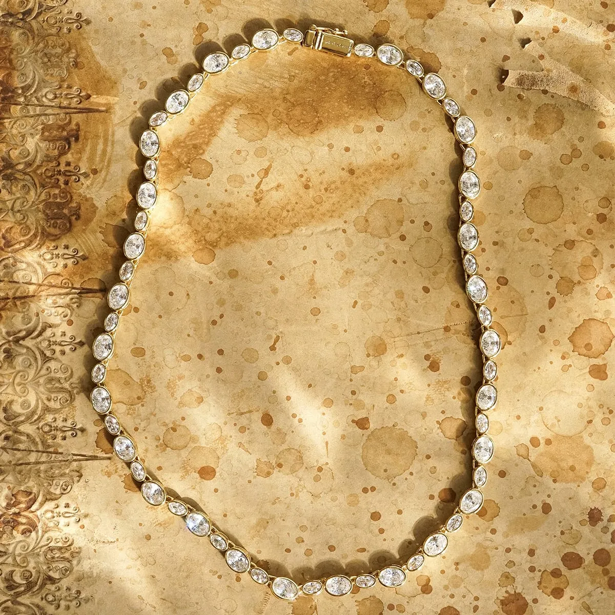 Free People Adeline Tennis Necklace 18ct Gold Plate sold by Daisy Jewellery product image thumbnail 5