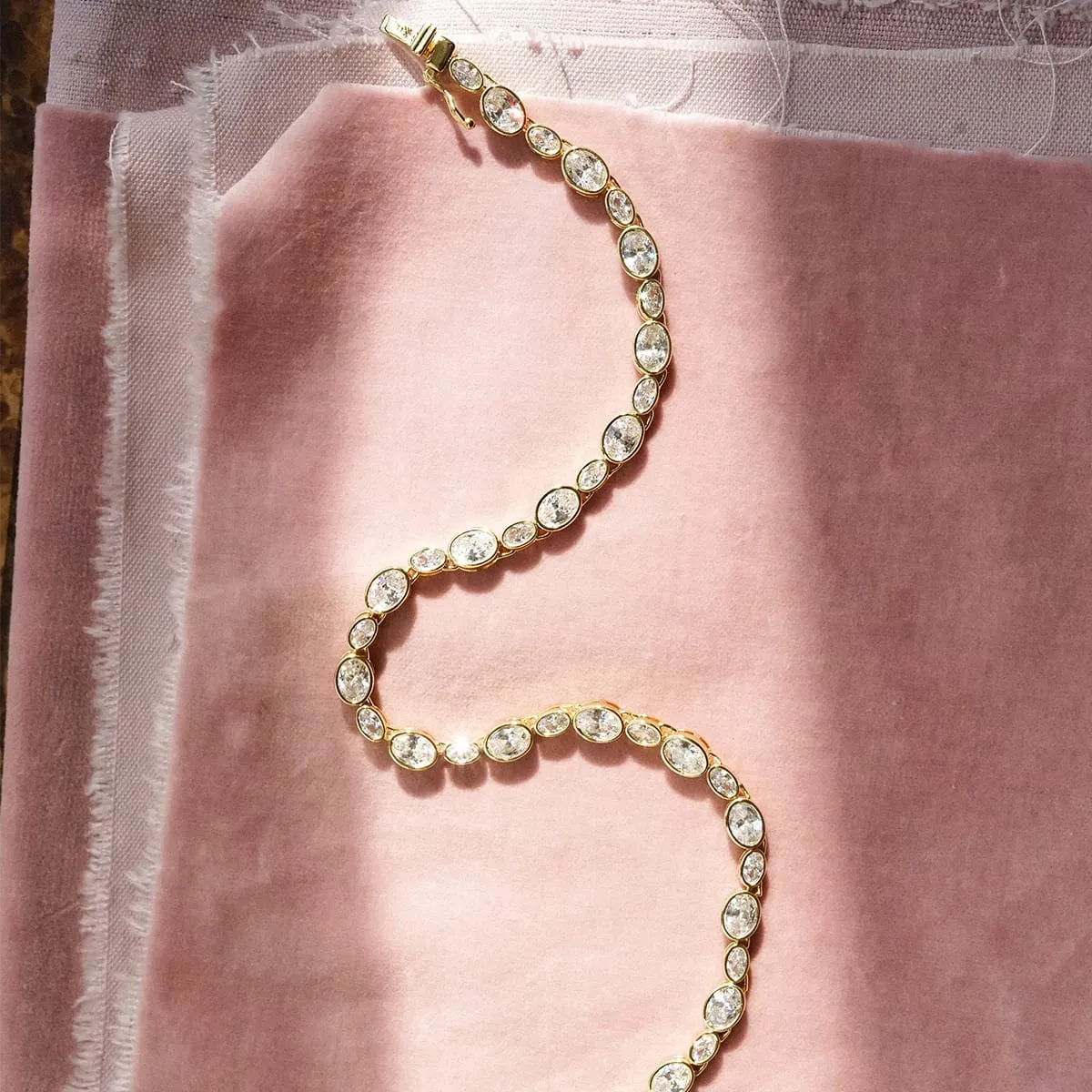 Free People Adeline Tennis Necklace 18ct Gold Plate sold by Daisy Jewellery product image thumbnail 3
