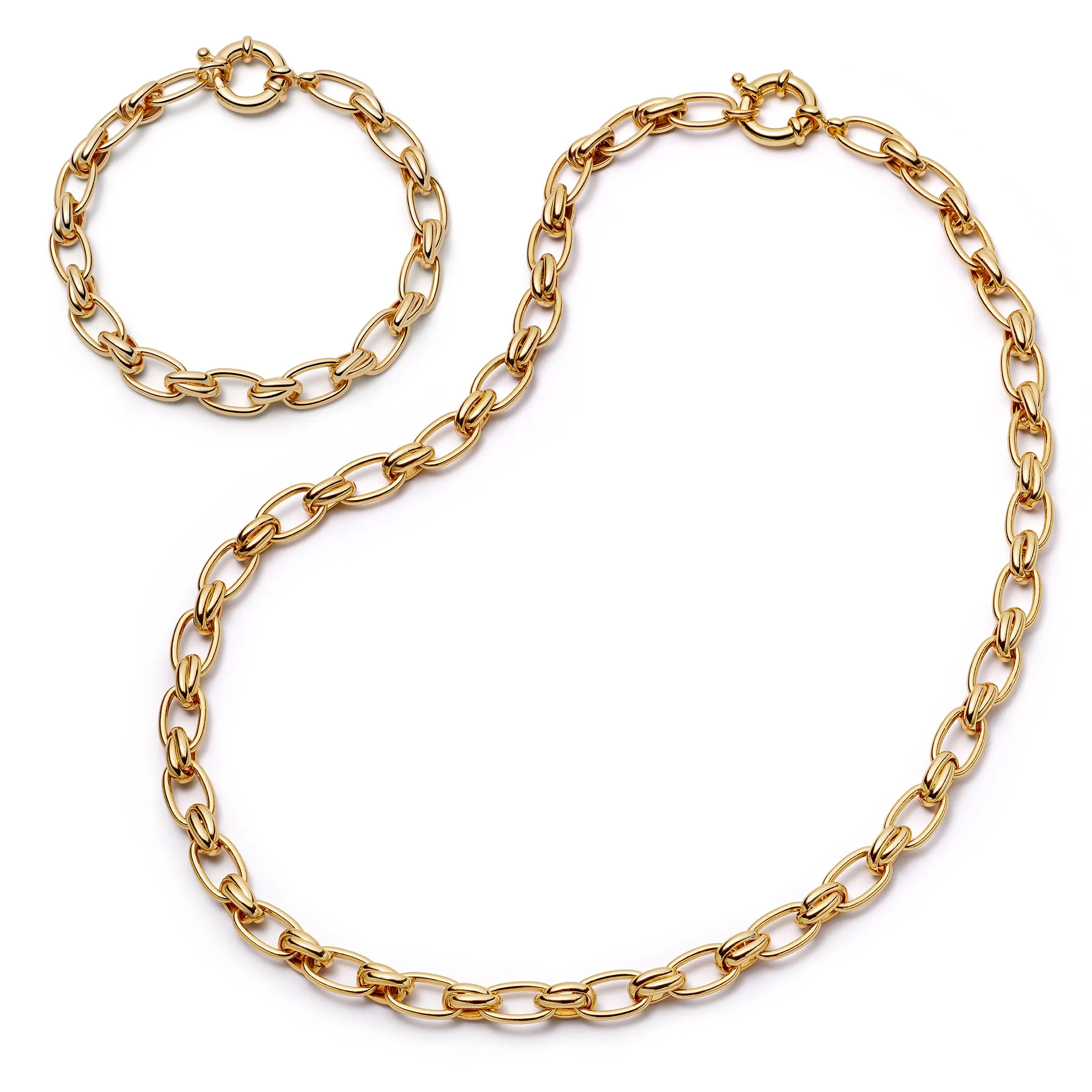 Polly Sayer Vintage Link Chain Layering Set 18ct Gold Plate sold by Daisy Jewellery