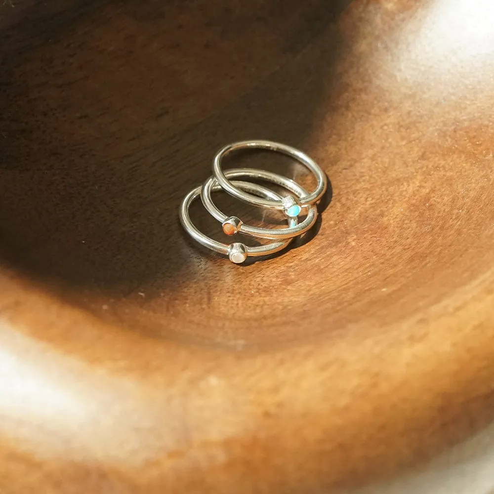 Rainbow Moonstone Healing Stone Ring Sterling Silver sold by Daisy Jewellery product image thumbnail 5