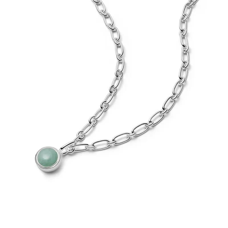 Amazonite Chunky Healing Stone Necklace Sterling Silver sold by Daisy Jewellery